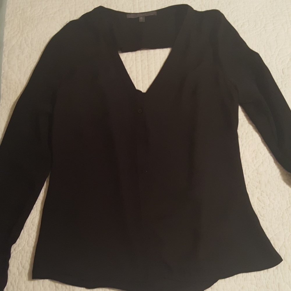 Guess black button down top